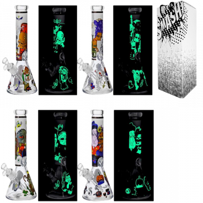 12" 50x7mm Wacked Out Cartoon GLow in the Dark