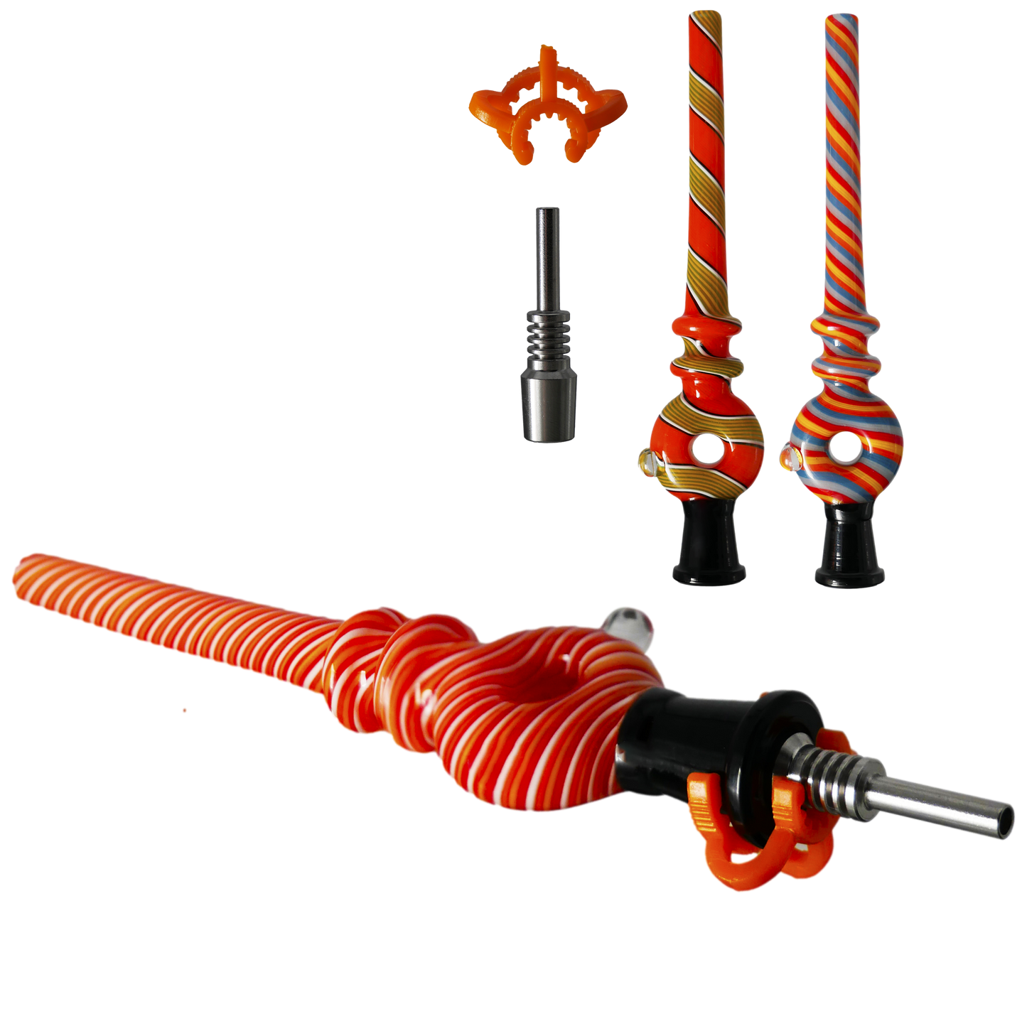 6" Candy Cane Nectar Straw