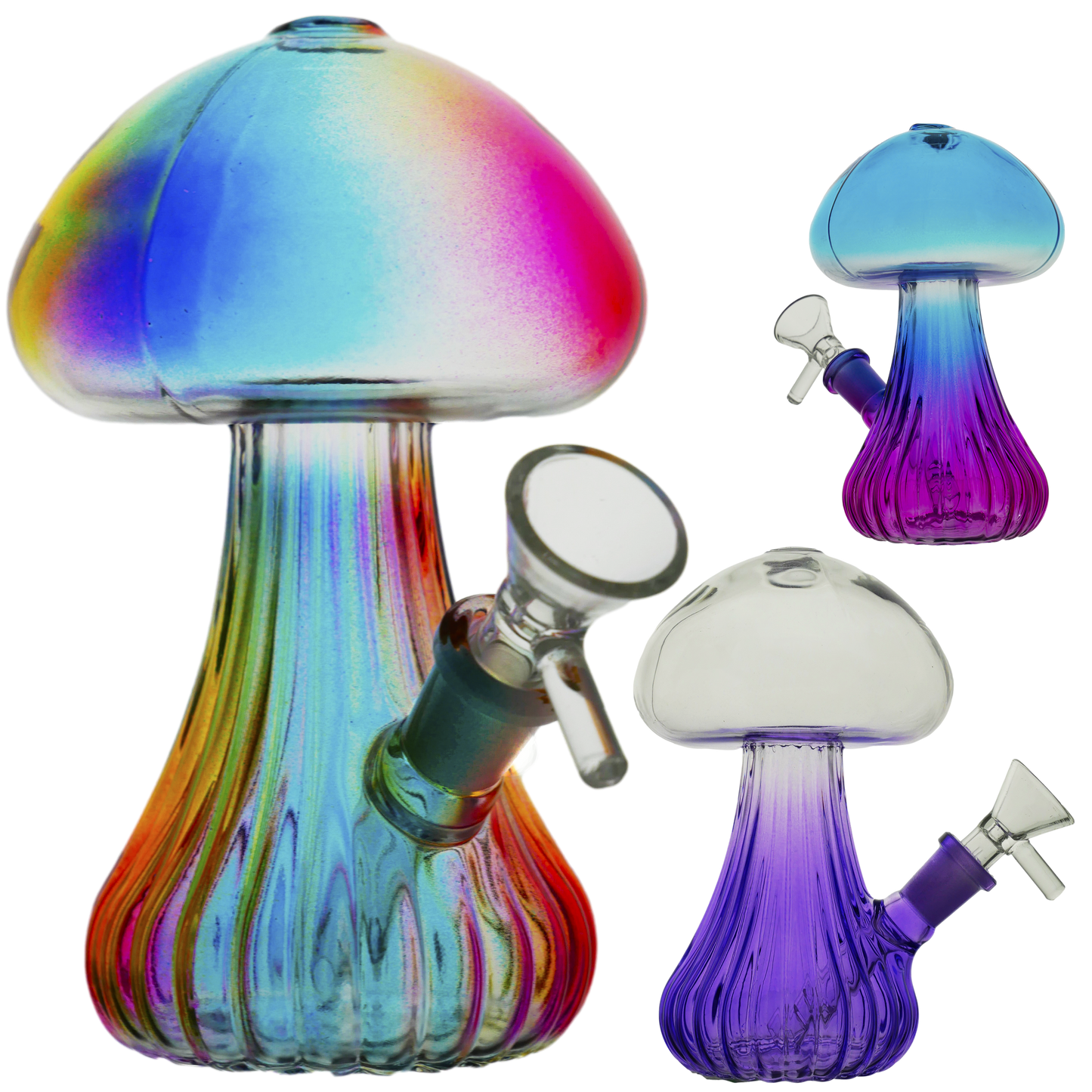 BLOWOUT! 4" 10mm Molded Trippy Mushroom.