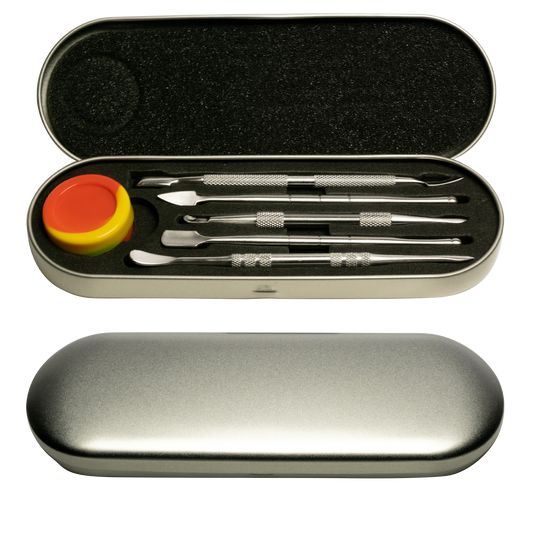 5pc Stainless Steel Dabber Set W/ Tin Case