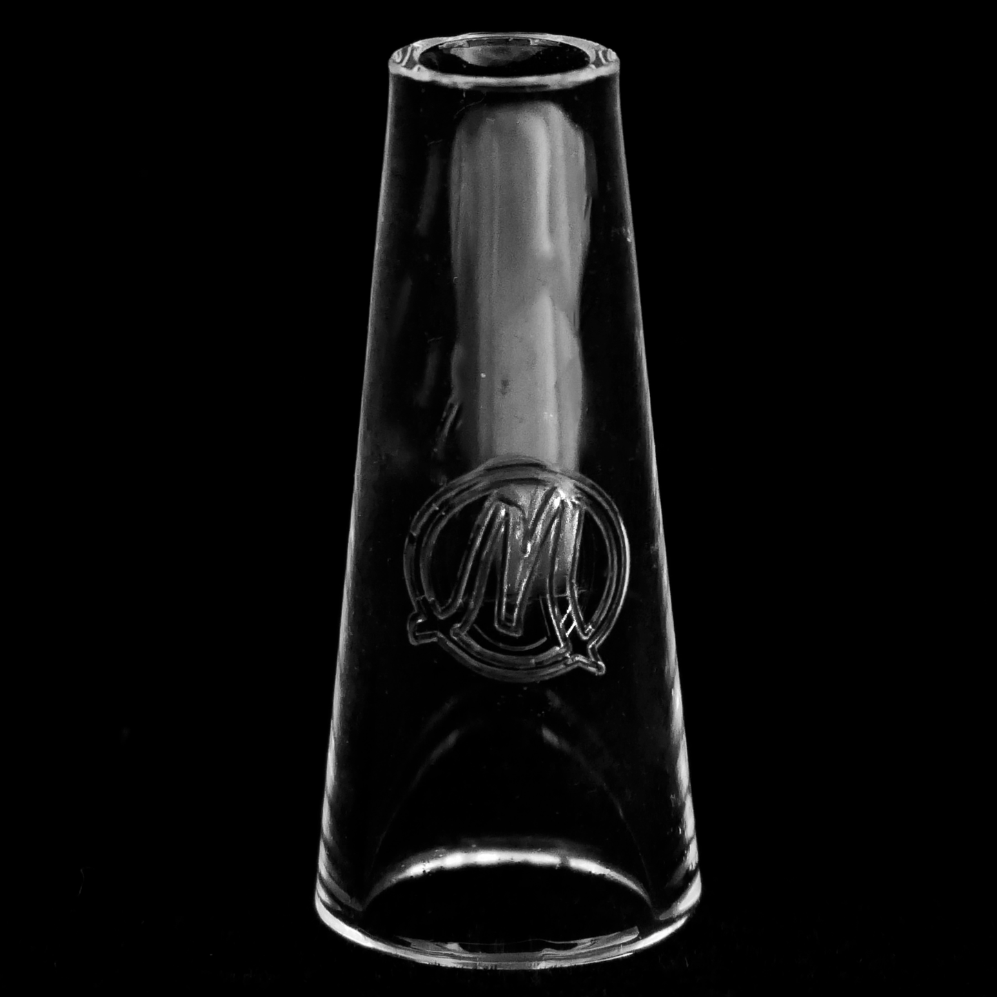 Quartz cone with M logo