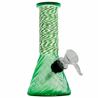 6" 25mm HempRope Twisted Beaker W/ Pullout Slide