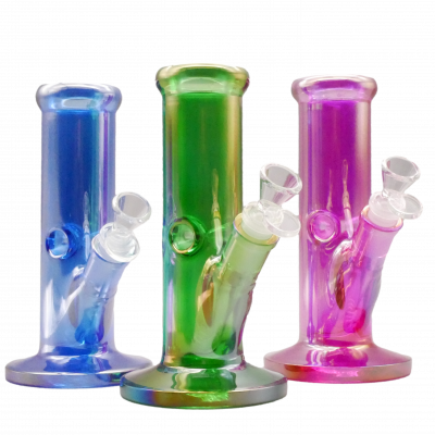 8" 7mm Transparent Colors Electroplated Straight