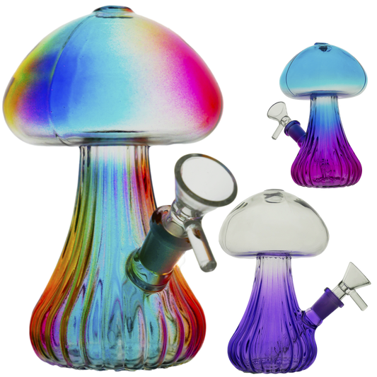 BLOWOUT!  4" 10mm Molded Trippy Mushroom.